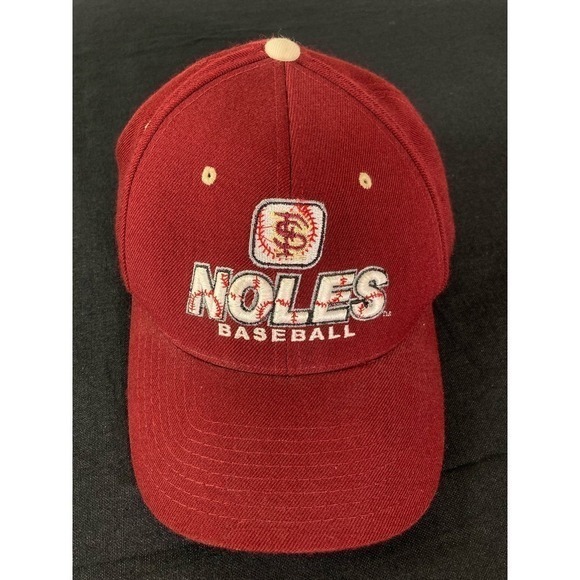 NCAA Wool Seminoles Noles Baseball Hat Red One‎ Size Fits All Adjustable Vintage - Picture 2 of 9